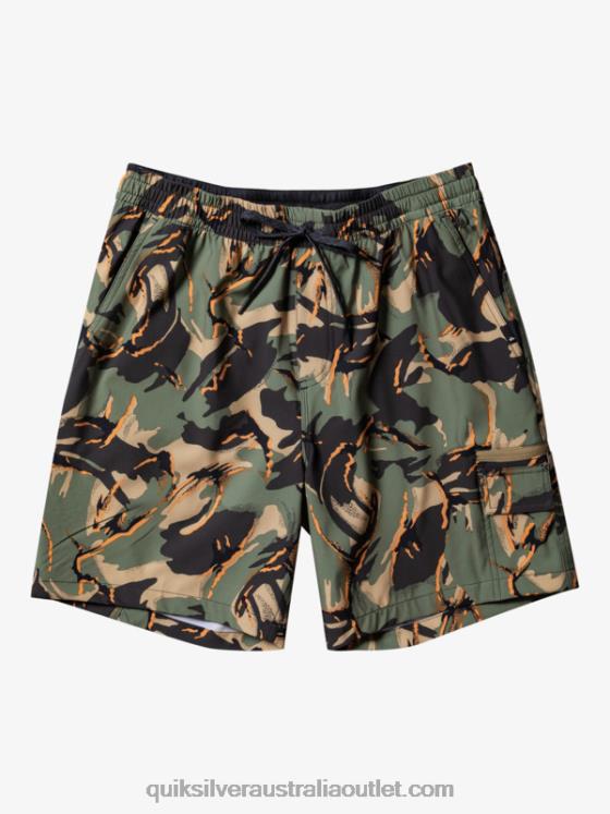 Quiksilver Men Taxer Cargo 18 Amphibian Boardshorts H2N4B252 camo - plage
