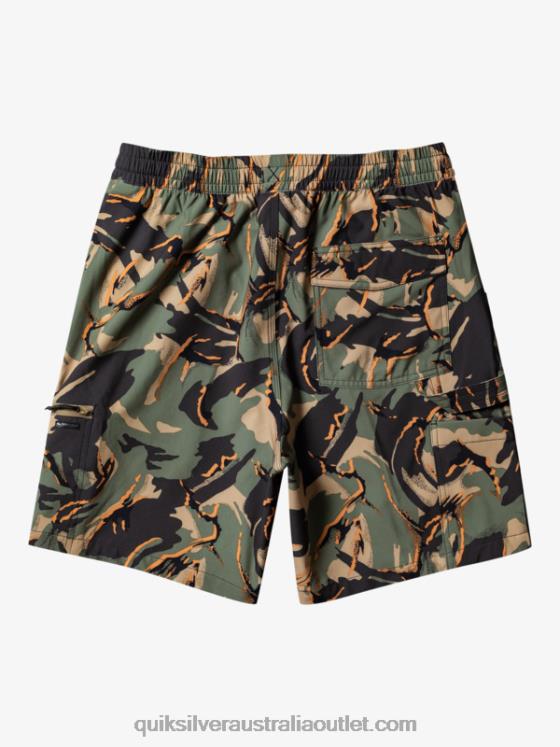 Quiksilver Men Taxer Cargo 18 Amphibian Boardshorts H2N4B252 camo - plage