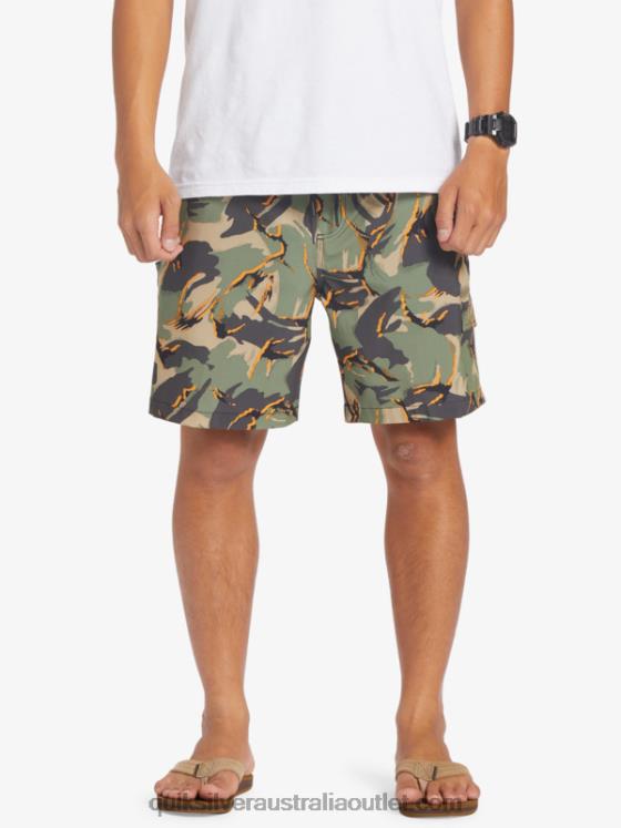 Quiksilver Men Taxer Cargo 18 Amphibian Boardshorts H2N4B252 camo - plage