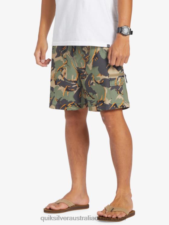 Quiksilver Men Taxer Cargo 18 Amphibian Boardshorts H2N4B252 camo - plage
