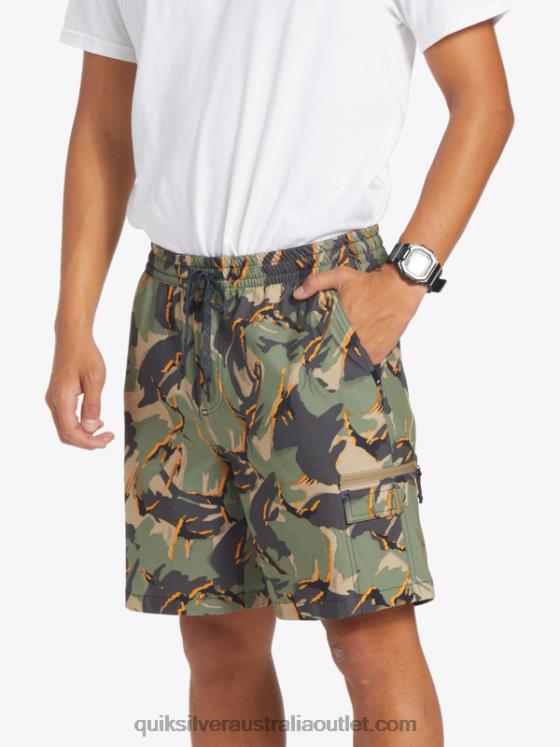 Quiksilver Men Taxer Cargo 18 Amphibian Boardshorts H2N4B252 camo - plage