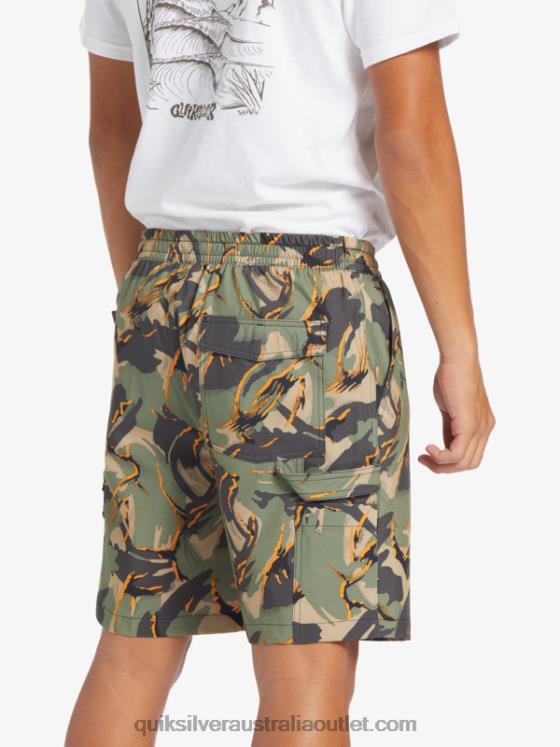 Quiksilver Men Taxer Cargo 18 Amphibian Boardshorts H2N4B252 camo - plage