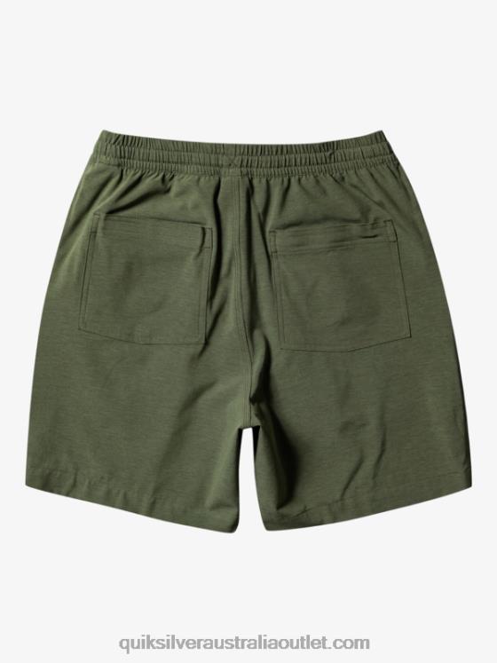 Quiksilver Men Taxer Heather 18 Amphibian Boardshorts H2N4B303 four leaf clover