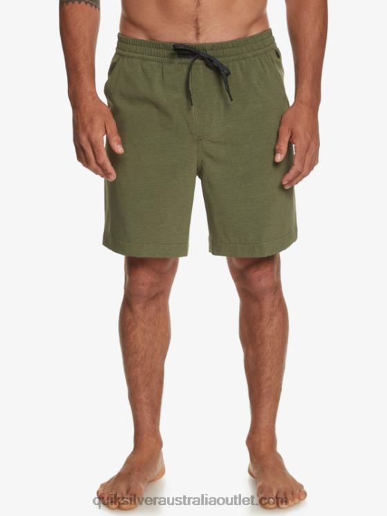 Quiksilver Men Taxer Heather 18 Amphibian Boardshorts H2N4B303 four leaf clover