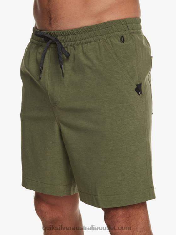 Quiksilver Men Taxer Heather 18 Amphibian Boardshorts H2N4B303 four leaf clover