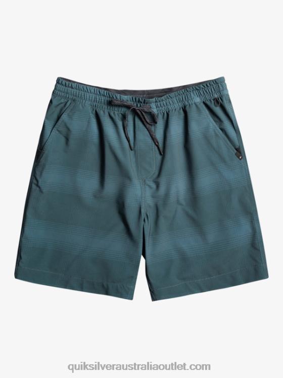 Quiksilver Men Taxer Print 18 Amphibian Boardshorts H2N4B103 bering sea