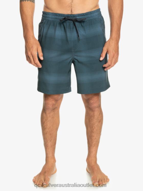 Quiksilver Men Taxer Print 18 Amphibian Boardshorts H2N4B103 bering sea
