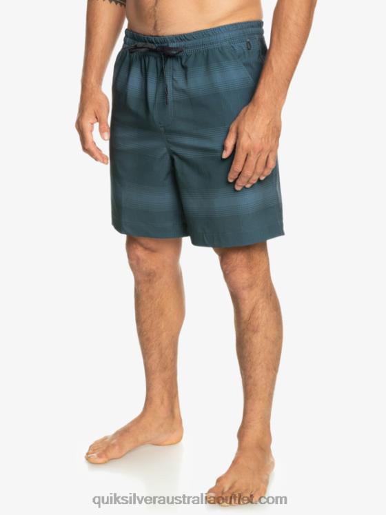 Quiksilver Men Taxer Print 18 Amphibian Boardshorts H2N4B103 bering sea