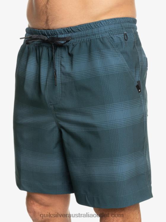 Quiksilver Men Taxer Print 18 Amphibian Boardshorts H2N4B103 bering sea