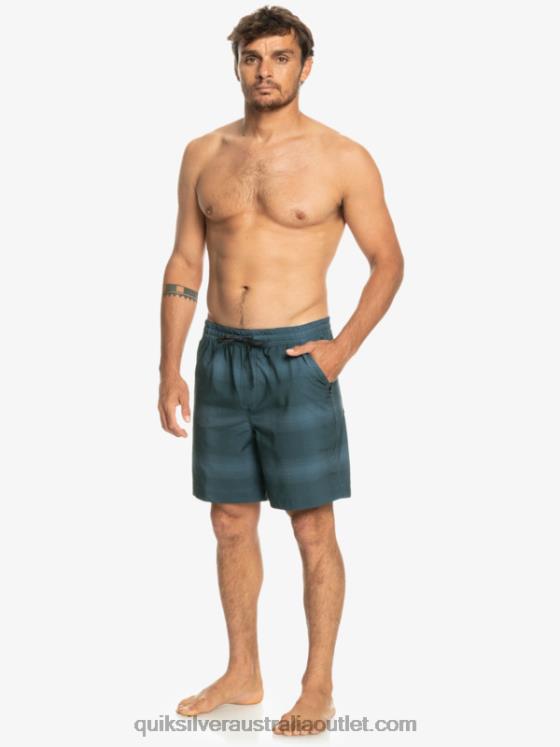 Quiksilver Men Taxer Print 18 Amphibian Boardshorts H2N4B103 bering sea