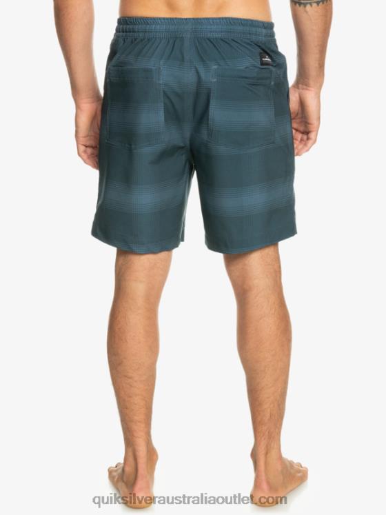 Quiksilver Men Taxer Print 18 Amphibian Boardshorts H2N4B103 bering sea