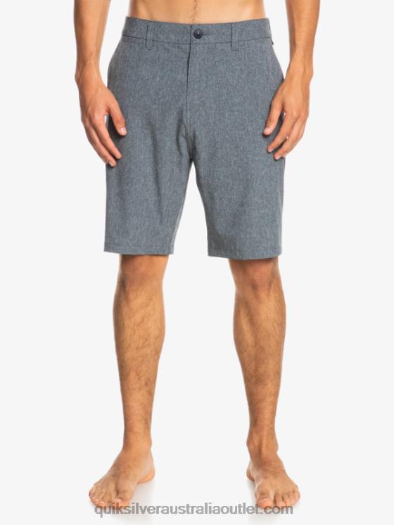 Quiksilver Men Union Heather 20 Amphibian Boardshorts H2N4B68 navy blazer