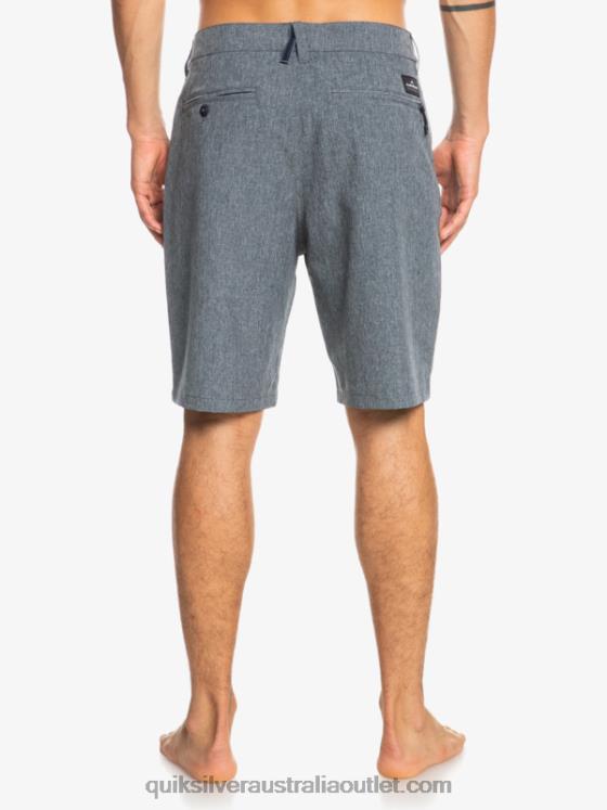 Quiksilver Men Union Heather 20 Amphibian Boardshorts H2N4B68 navy blazer