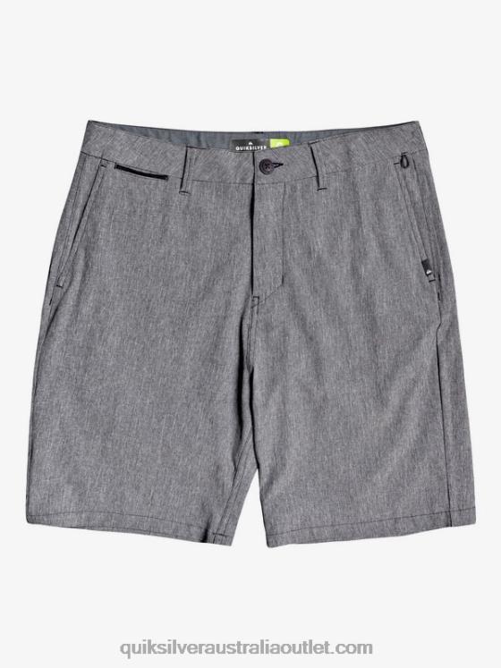 Quiksilver Men Union Heather Amphibian 20 Hybrid Shorts H2N4B1585 black