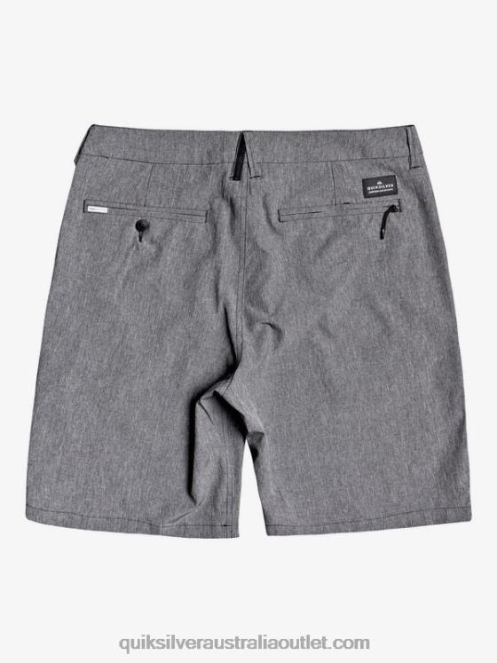 Quiksilver Men Union Heather Amphibian 20 Hybrid Shorts H2N4B1585 black