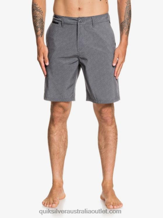 Quiksilver Men Union Heather Amphibian 20 Hybrid Shorts H2N4B1585 black