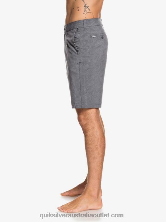 Quiksilver Men Union Heather Amphibian 20 Hybrid Shorts H2N4B1585 black