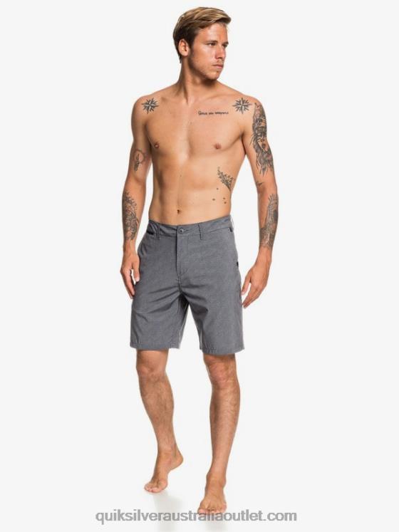 Quiksilver Men Union Heather Amphibian 20 Hybrid Shorts H2N4B1585 black