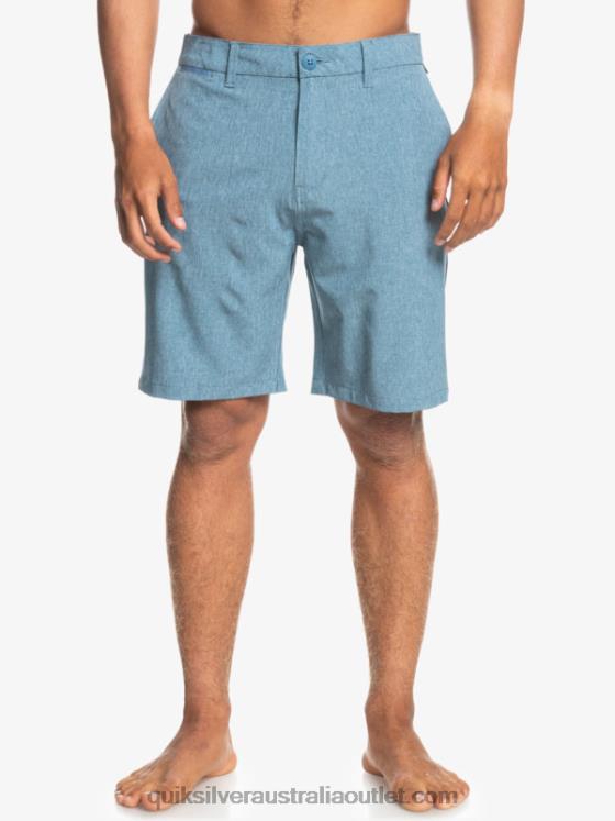 Quiksilver Men Union Heather Amphibian 20 Hybrid Shorts H2N4B1586 captains blue