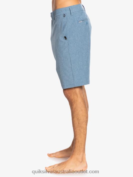 Quiksilver Men Union Heather Amphibian 20 Hybrid Shorts H2N4B1586 captains blue