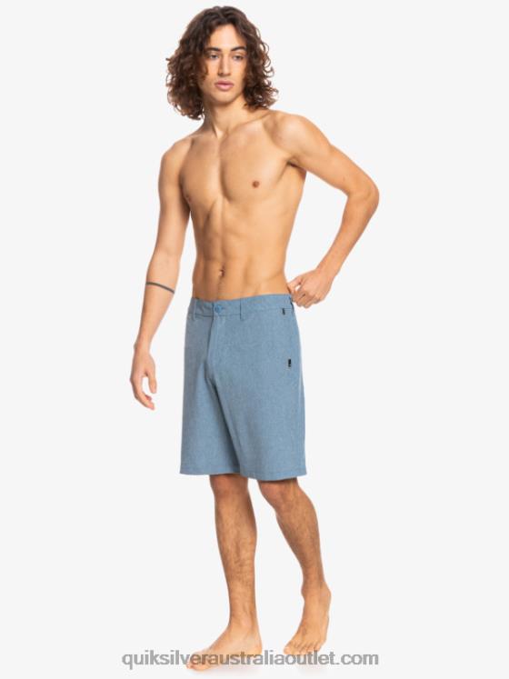 Quiksilver Men Union Heather Amphibian 20 Hybrid Shorts H2N4B1586 captains blue