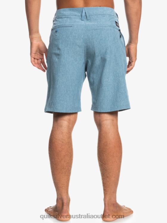 Quiksilver Men Union Heather Amphibian 20 Hybrid Shorts H2N4B1586 captains blue