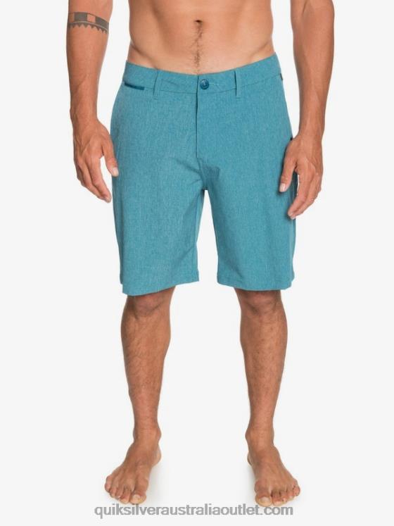 Quiksilver Men Union Heather Amphibian 20 Hybrid Shorts H2N4B1588 blue coral