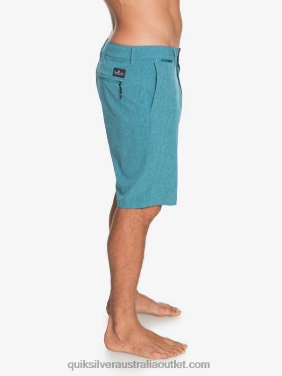 Quiksilver Men Union Heather Amphibian 20 Hybrid Shorts H2N4B1588 blue coral