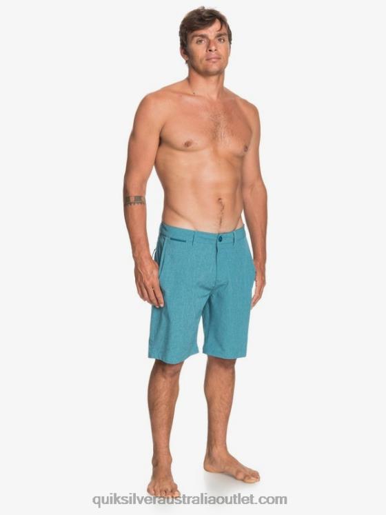 Quiksilver Men Union Heather Amphibian 20 Hybrid Shorts H2N4B1588 blue coral
