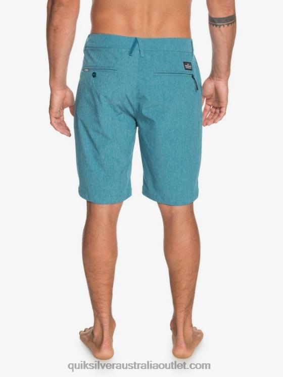 Quiksilver Men Union Heather Amphibian 20 Hybrid Shorts H2N4B1588 blue coral
