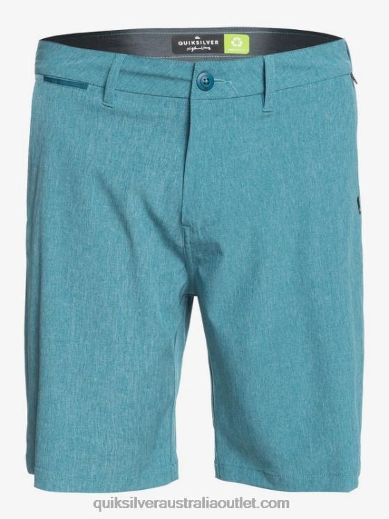 Quiksilver Men Union Heather Amphibian 20 Hybrid Shorts H2N4B1588 blue coral
