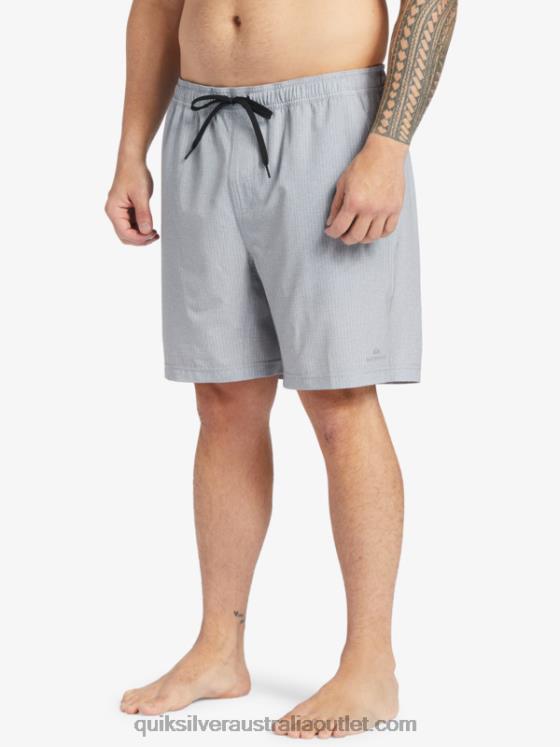 Quiksilver Men Waterman After Surf Stretch 20 Amphibian Boardshorts H2N4B955 light grey heather