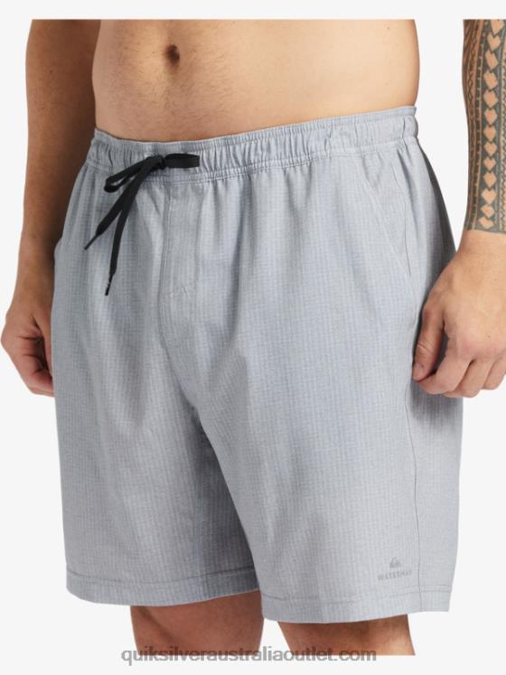 Quiksilver Men Waterman After Surf Stretch 20 Amphibian Boardshorts H2N4B955 light grey heather