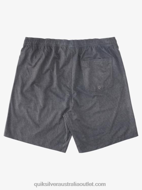 Quiksilver Men Waterman After Surf Stretch 20 Amphibian Boardshorts H2N4B956 black heather