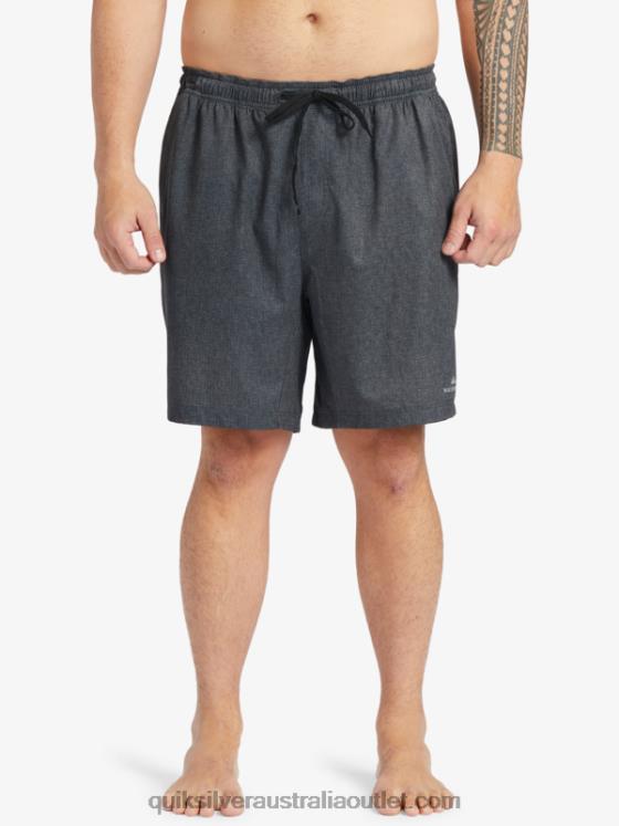 Quiksilver Men Waterman After Surf Stretch 20 Amphibian Boardshorts H2N4B956 black heather