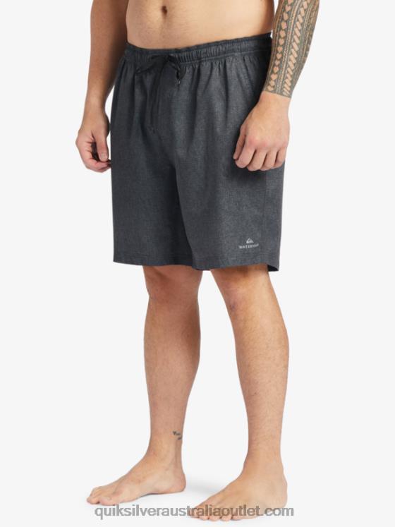 Quiksilver Men Waterman After Surf Stretch 20 Amphibian Boardshorts H2N4B956 black heather