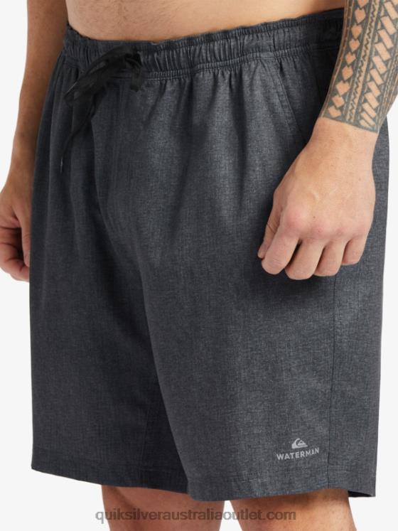 Quiksilver Men Waterman After Surf Stretch 20 Amphibian Boardshorts H2N4B956 black heather