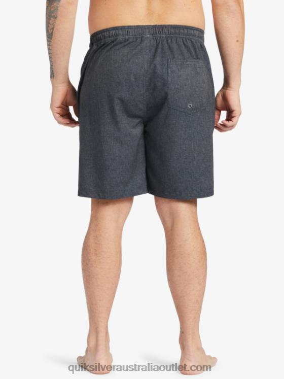 Quiksilver Men Waterman After Surf Stretch 20 Amphibian Boardshorts H2N4B956 black heather