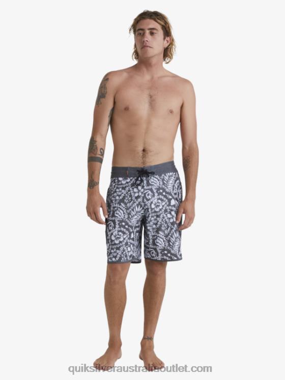 Quiksilver Men Waterman Arrival Lei 20 Scallop Boardshorts H2N4B1417 black arrival lei