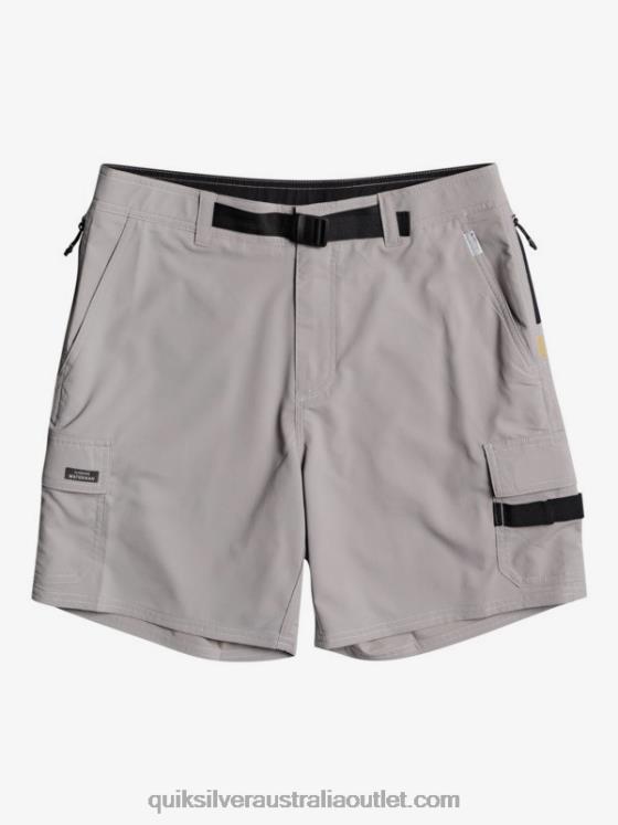 Quiksilver Men Waterman Azimuth Amphibian 18 Shorts H2N4B789 steeple grey