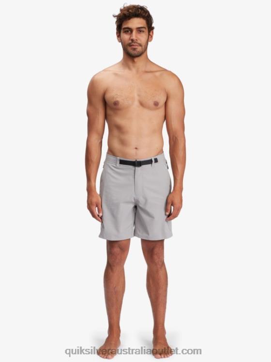Quiksilver Men Waterman Azimuth Amphibian 18 Shorts H2N4B789 steeple grey