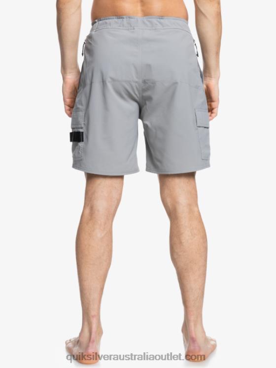 Quiksilver Men Waterman Azimuth Amphibian 18 Shorts H2N4B789 steeple grey