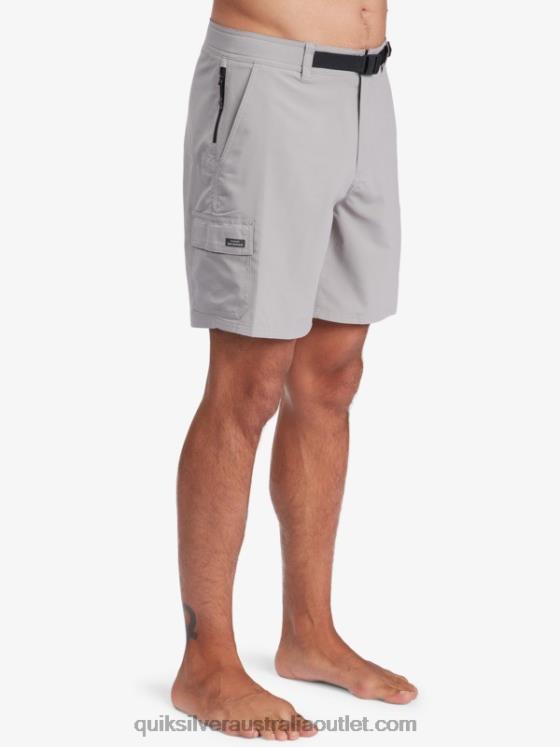 Quiksilver Men Waterman Azimuth Amphibian 18 Shorts H2N4B789 steeple grey