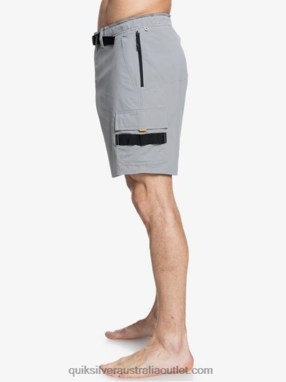 Quiksilver Men Waterman Azimuth Amphibian 18 Shorts H2N4B789 steeple grey