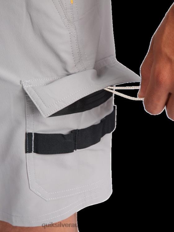 Quiksilver Men Waterman Azimuth Amphibian 18 Shorts H2N4B789 steeple grey