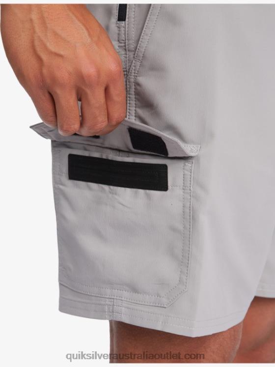 Quiksilver Men Waterman Azimuth Amphibian 18 Shorts H2N4B789 steeple grey