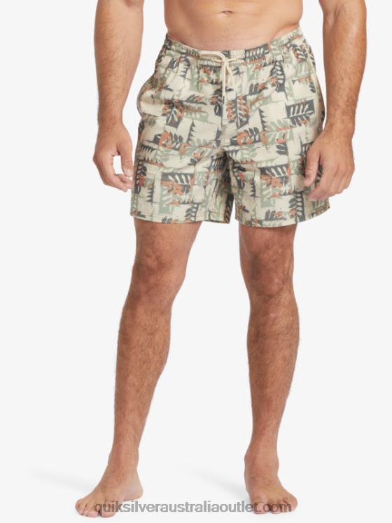 Quiksilver Men Waterman Canoes Reef 17 Volleys H2N4B546 brown rice canoe