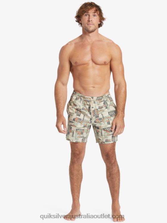 Quiksilver Men Waterman Canoes Reef 17 Volleys H2N4B546 brown rice canoe