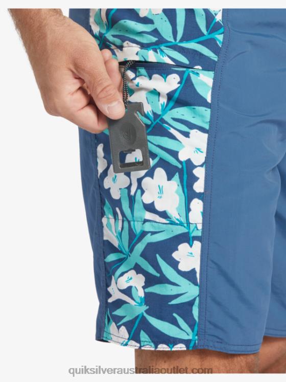 Quiksilver Men Waterman Cliffside Solid 19 Boardshorts H2N4B416 ensign blue