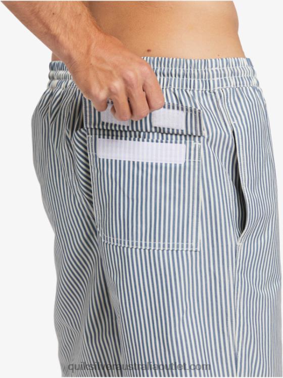 Quiksilver Men Waterman Deck Stripe 19 Volleys H2N4B1842 ensign blue deck stripe